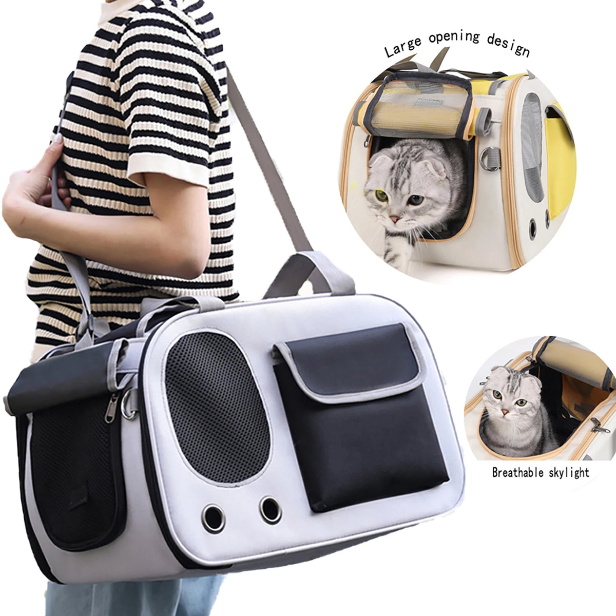 Transportadora Plegable para Conejos y Mascotas Pequeñas