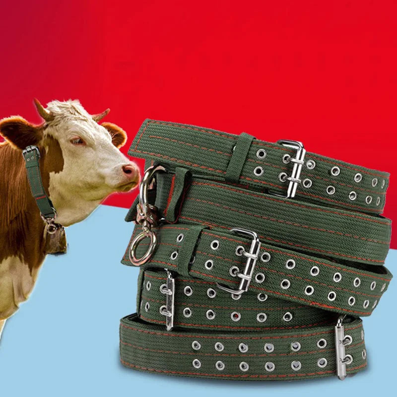 Collar Ajustable de Lona para Ganado