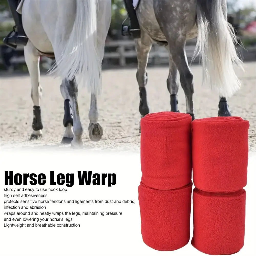 Vendas Protectoras de Forro Polar para Patas de Caballo – Set de 4