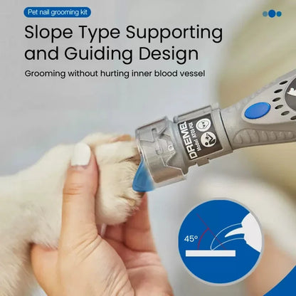 Dremel 7020 PGK Pet Nail Grinder Quiet Electric Dog Nail File Care Set Safety Dog Nail Clippers Trimmers Tools Battery Powered - Pawsyhome