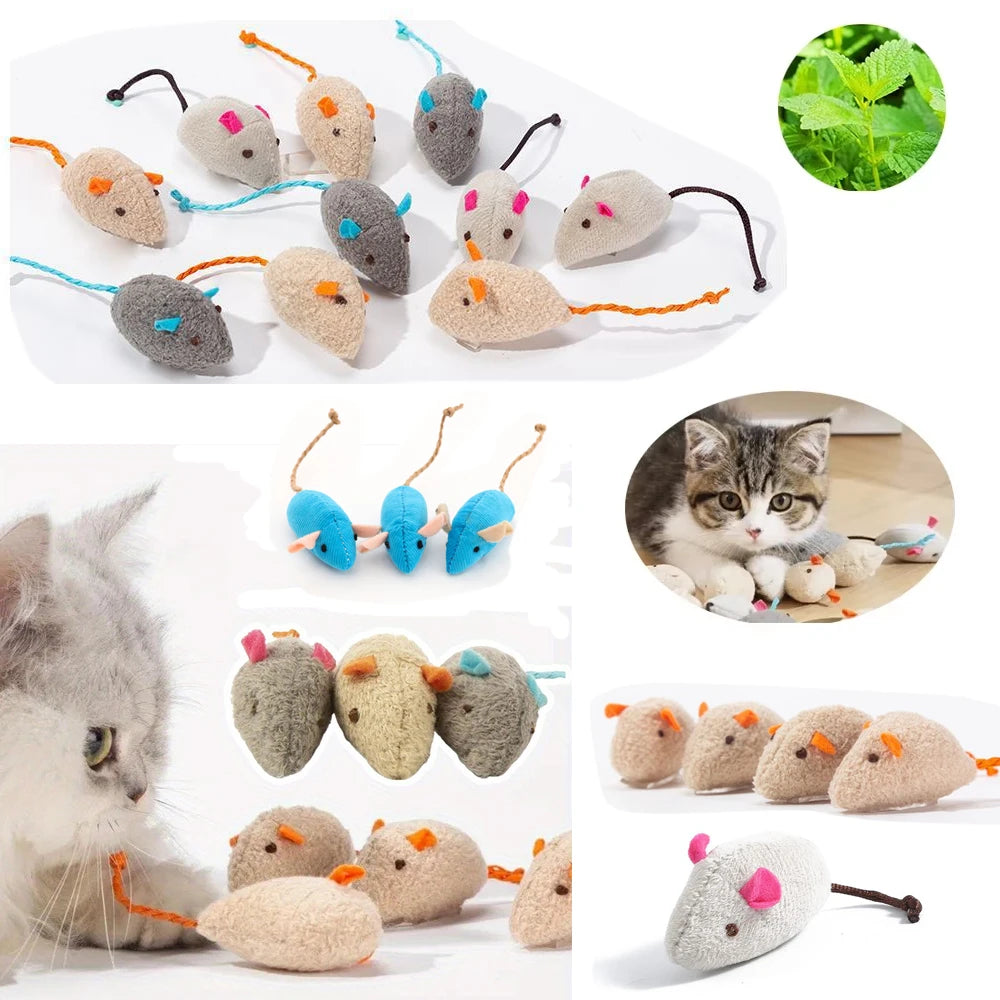 Set de Juguetes Ratones con Catnip para Gatos