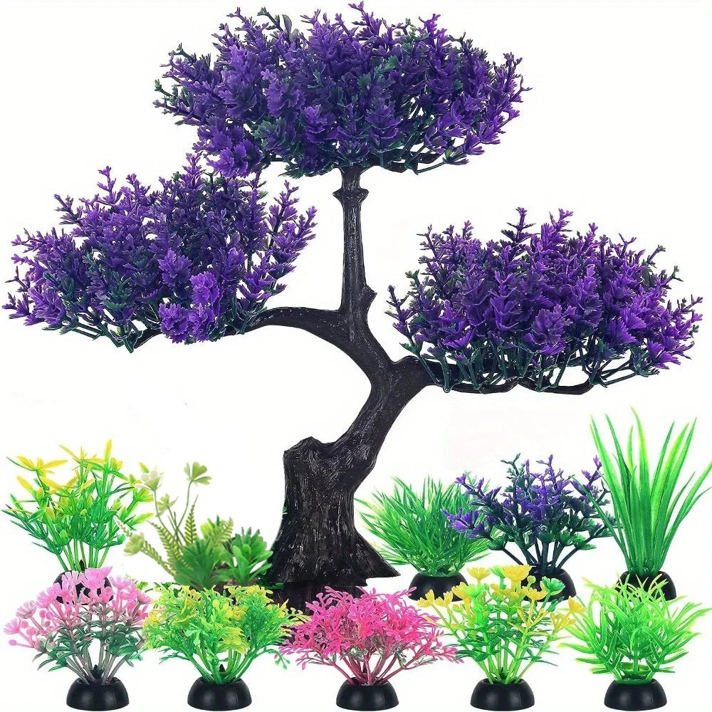 Pack de 10 Plantas Artificiales Realistas para Acuario