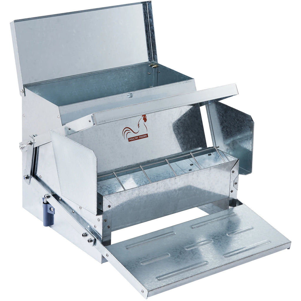 Comedero Automático Antiderrame para Gallinas 25 lb – Acero Galvanizado