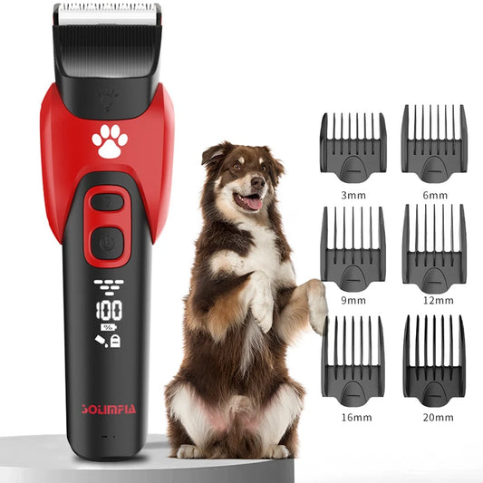 Electric Professional Pet Hair Clipper Big Dog Trimmer Shaver Rechargeable Animal Cats Hair Trimmer Cutting Machine for Sheep - Pawsyhome
