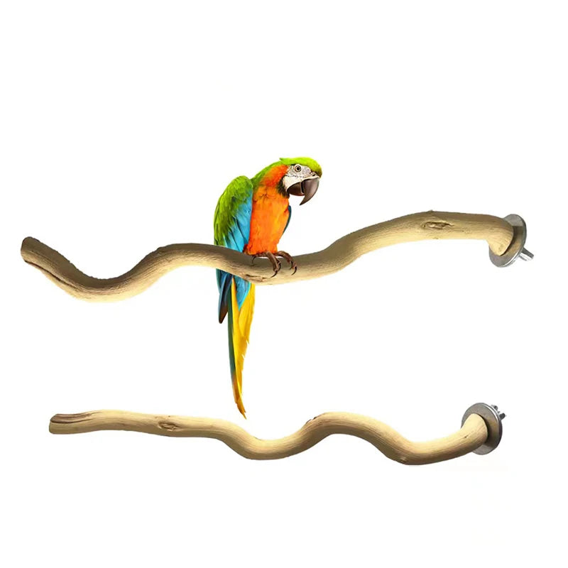 Percha de Rama Natural para Loros y Aves