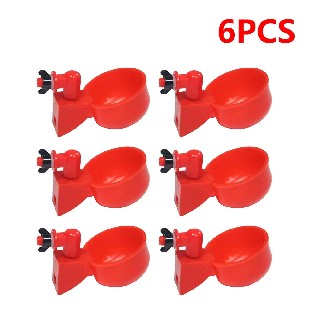 Bebederos Automáticos Tipo Copa para Gallinas y Aves de Corral (6 Piezas)