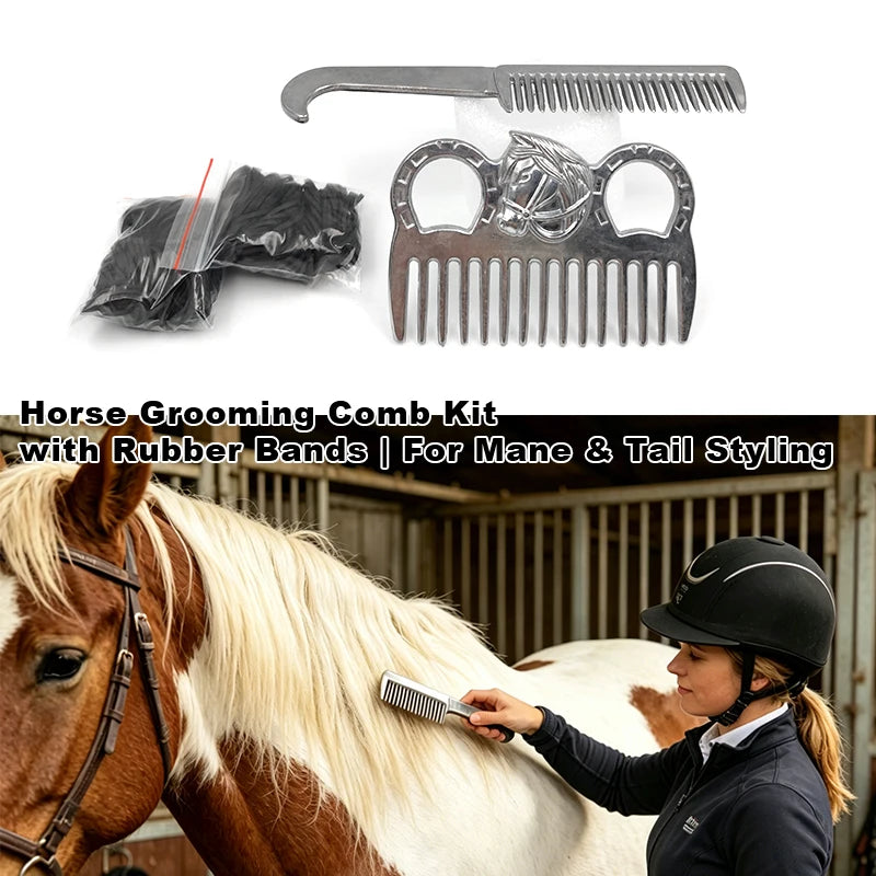 Kit de Cepillo Desenredante para Crin y Cola de Caballo