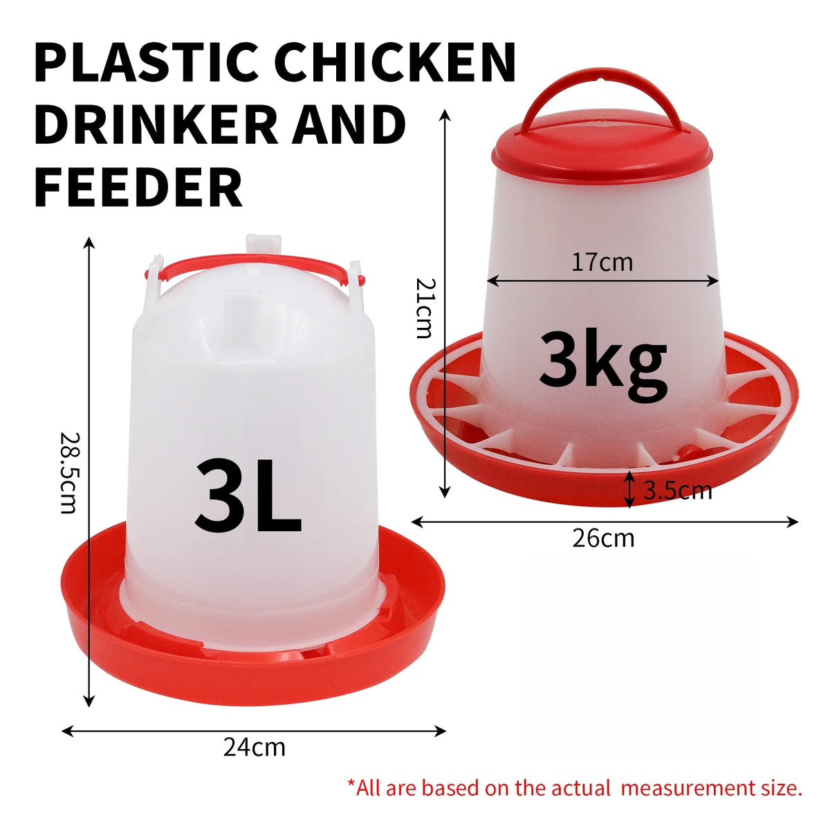Comedero y Bebedero Automático 3kg+3L para Gallinas y Aves de Corral