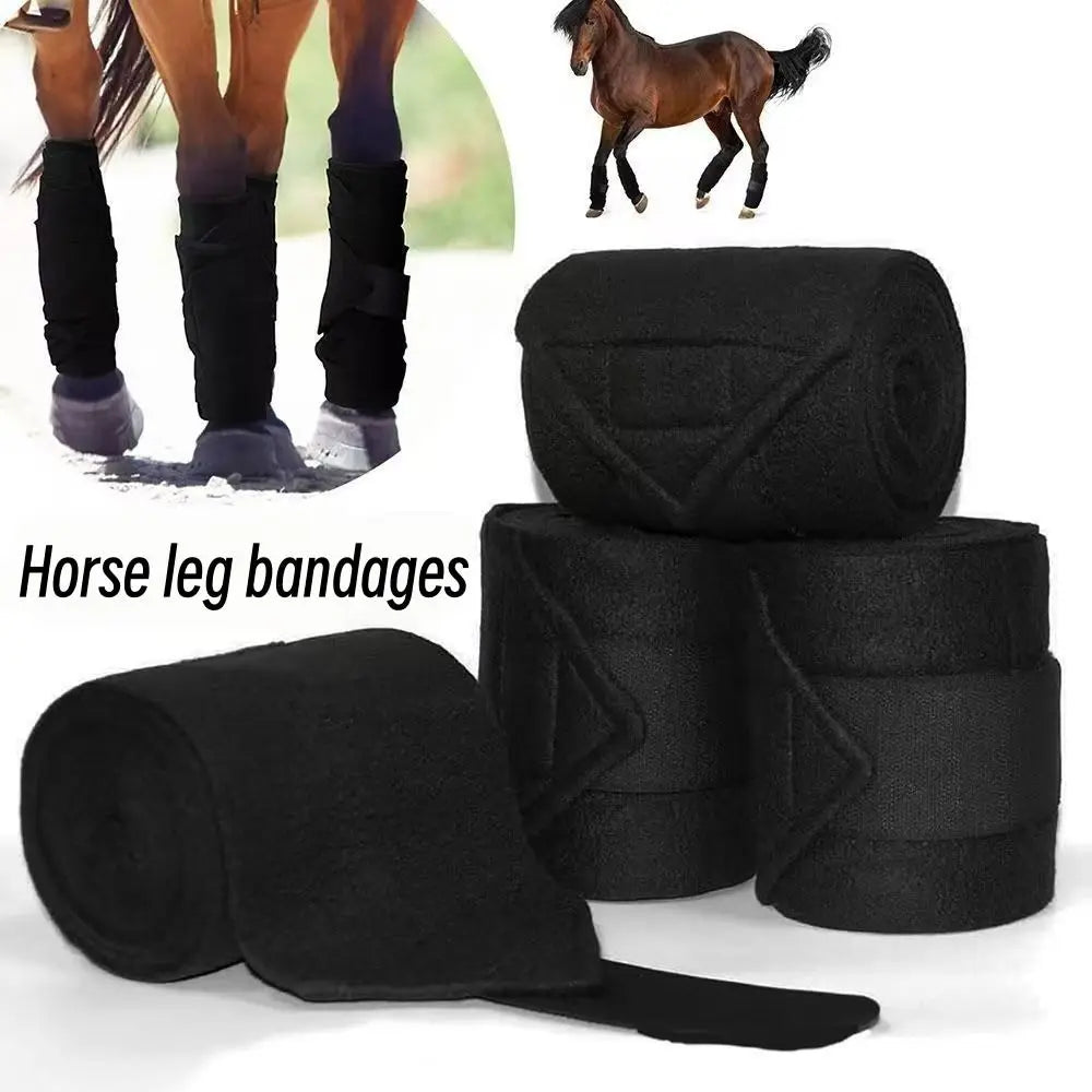 Vendas Protectoras de Forro Polar para Patas de Caballo – Set de 4