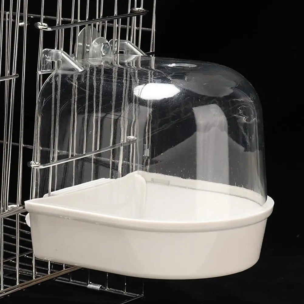 Bañera Colgante Transparente para Aves