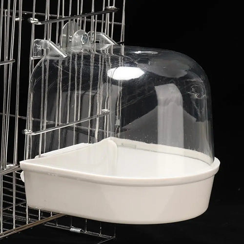 Bañera Colgante Transparente para Aves