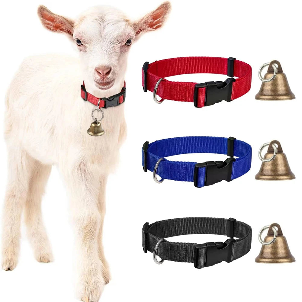 Collar Ajustable con Campana para Cabras