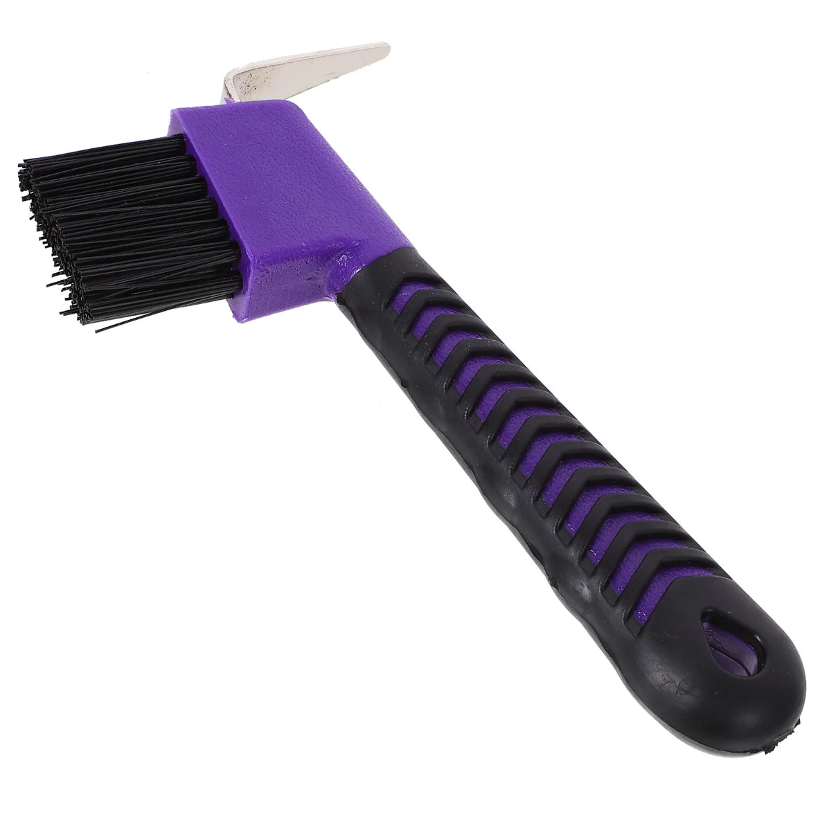 Limpiacascos de Acero Inoxidable con Cepillo para Caballos