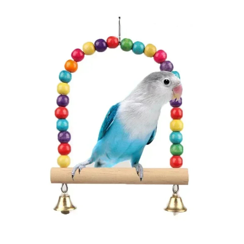 Columpio de Madera para Loros y Aves