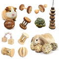Juguetes para Roer de Madera Natural para Conejos y Roedores