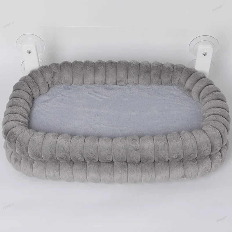 Plush Window Mount Cat Hammock (Winter Warm)