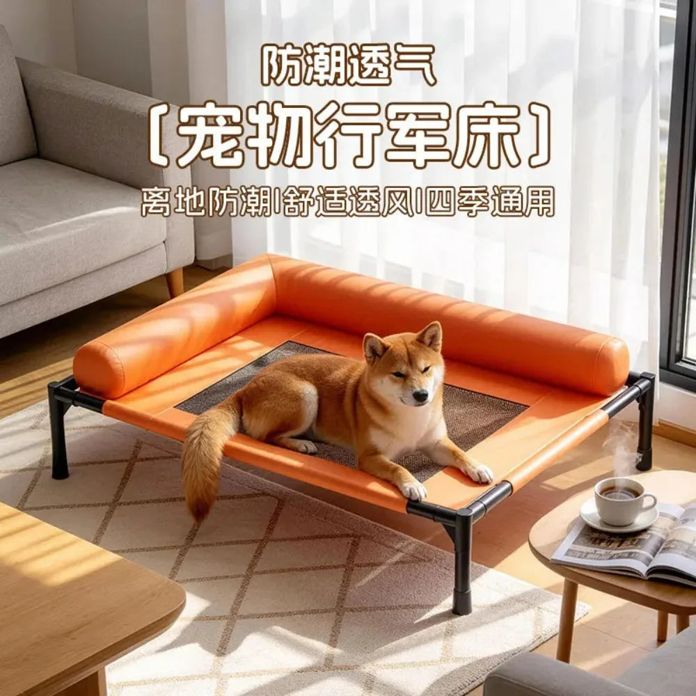 Elevated Breathable Mesh Pet Bed for Dogs & Cats