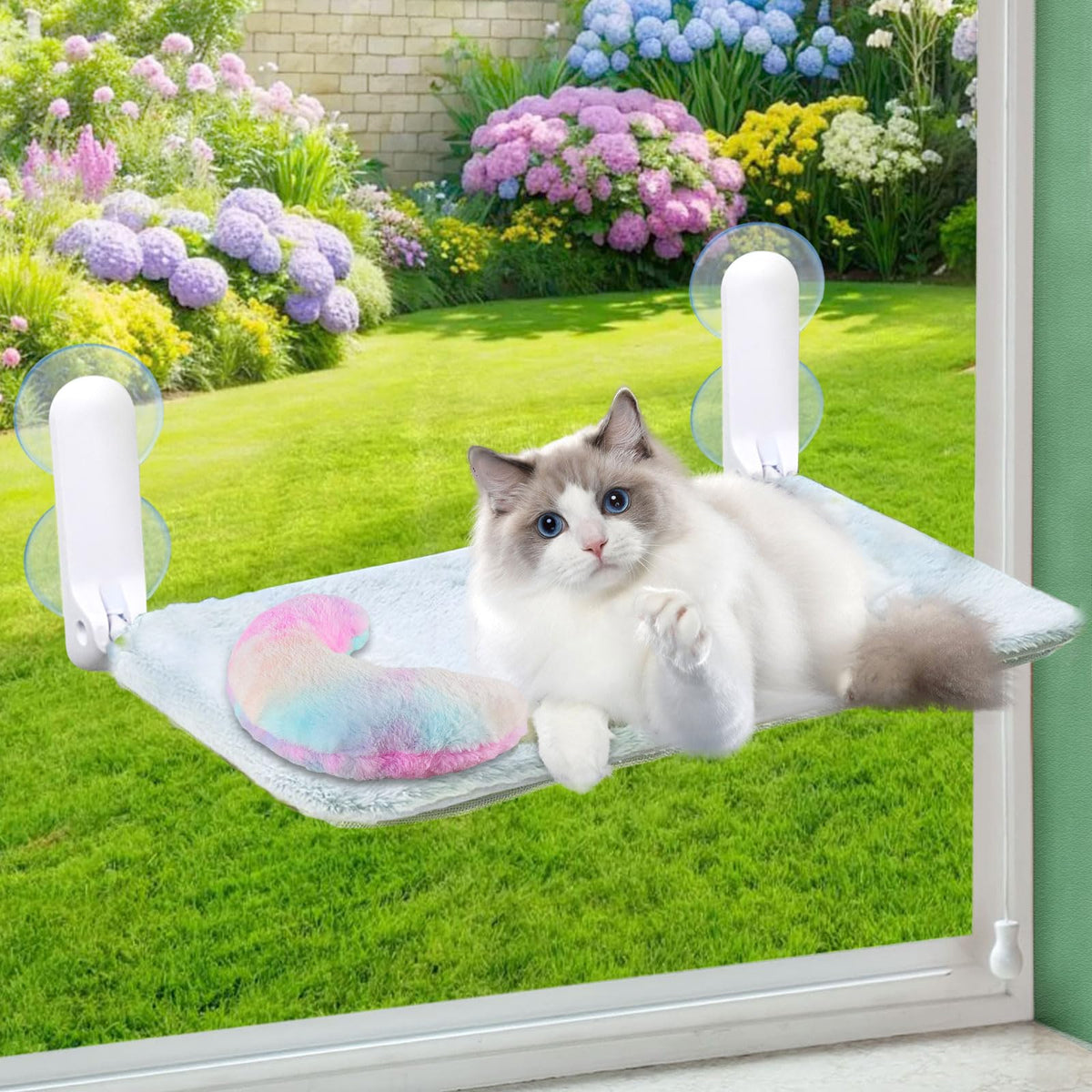 Cat Window Hammock with Suction Cups (Foldable)