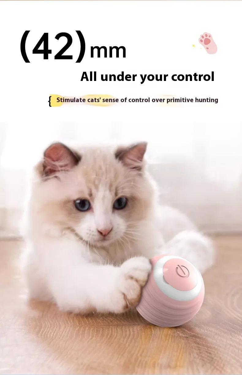 Pelota Interactiva Inteligente Rodante para Perros y Gatos – Juguete Automático con Movimiento