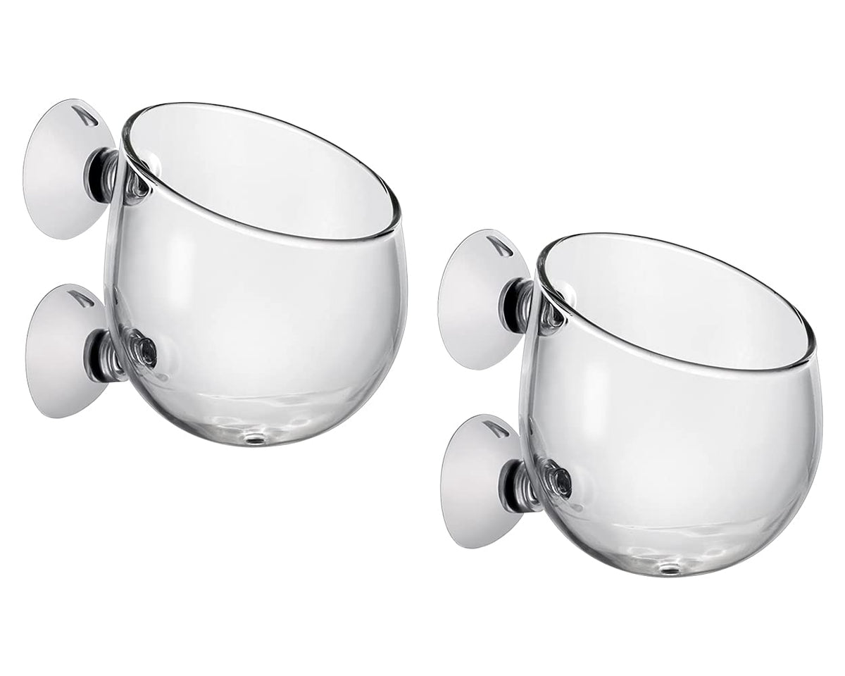 Soporte de Vidrio con Ventosa para Plantas de Acuario – Pack de 2 Macetas para Pothos