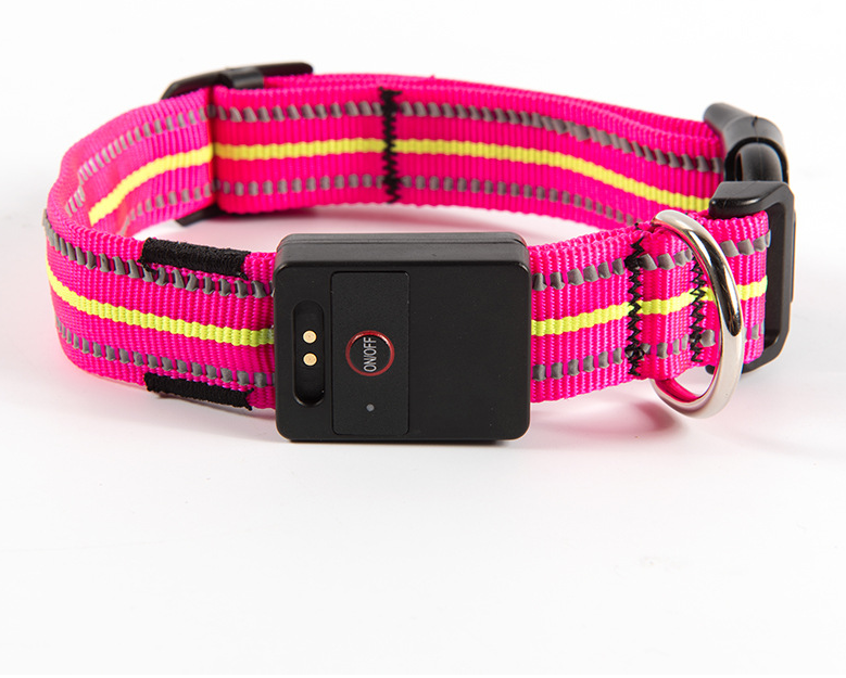 Collar LED Luminoso con Tiras Reflectantes para Perros