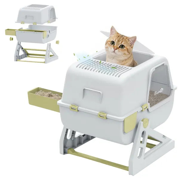 Arenero Cerrado para Gatos con Tapa Cajón y Control de Olores