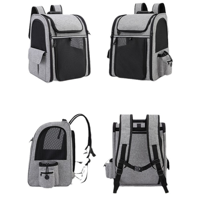 Mochila Transportadora Expandible para Gatos y Perros Pequeños