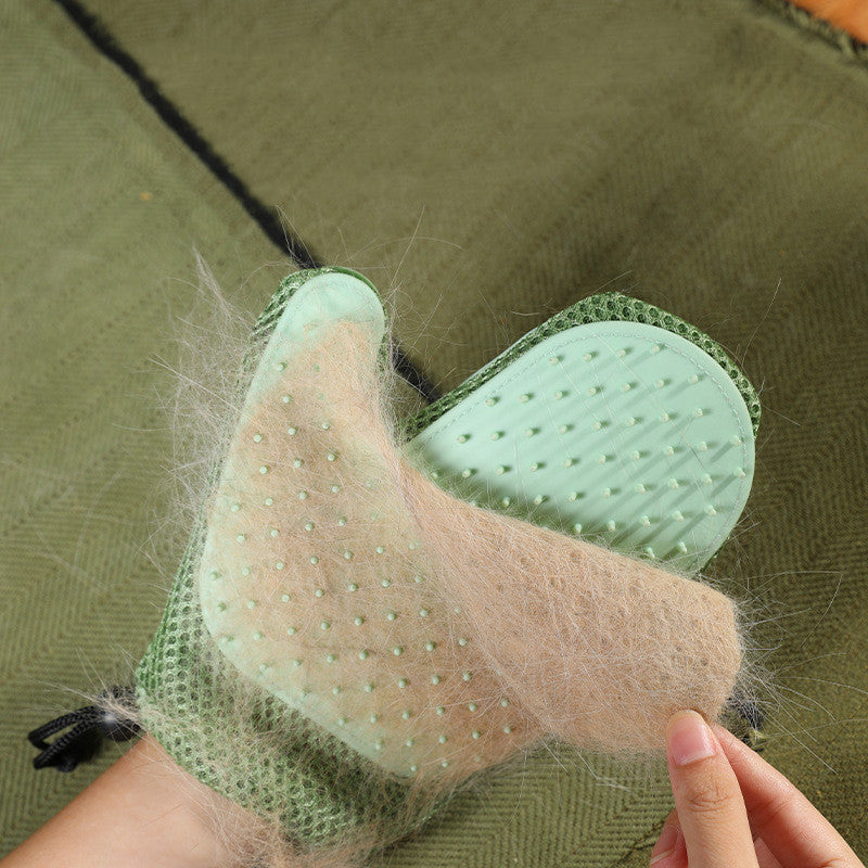 Guantes de masaje de silicona y cepillos para eliminar el pelo de mascotas