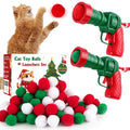 Interactive Cat Ball Launcher Set with 60 Pom Pom Balls