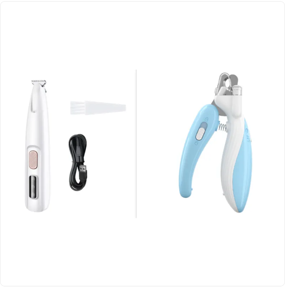 Recortadora de Pelo para Patas con Luz LED y Pantalla para Perros y Gatos