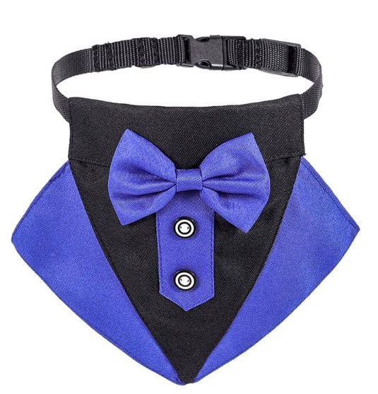Bandana Esmoquin para Perros y Gatos con Moño - Collar Formal de Boda