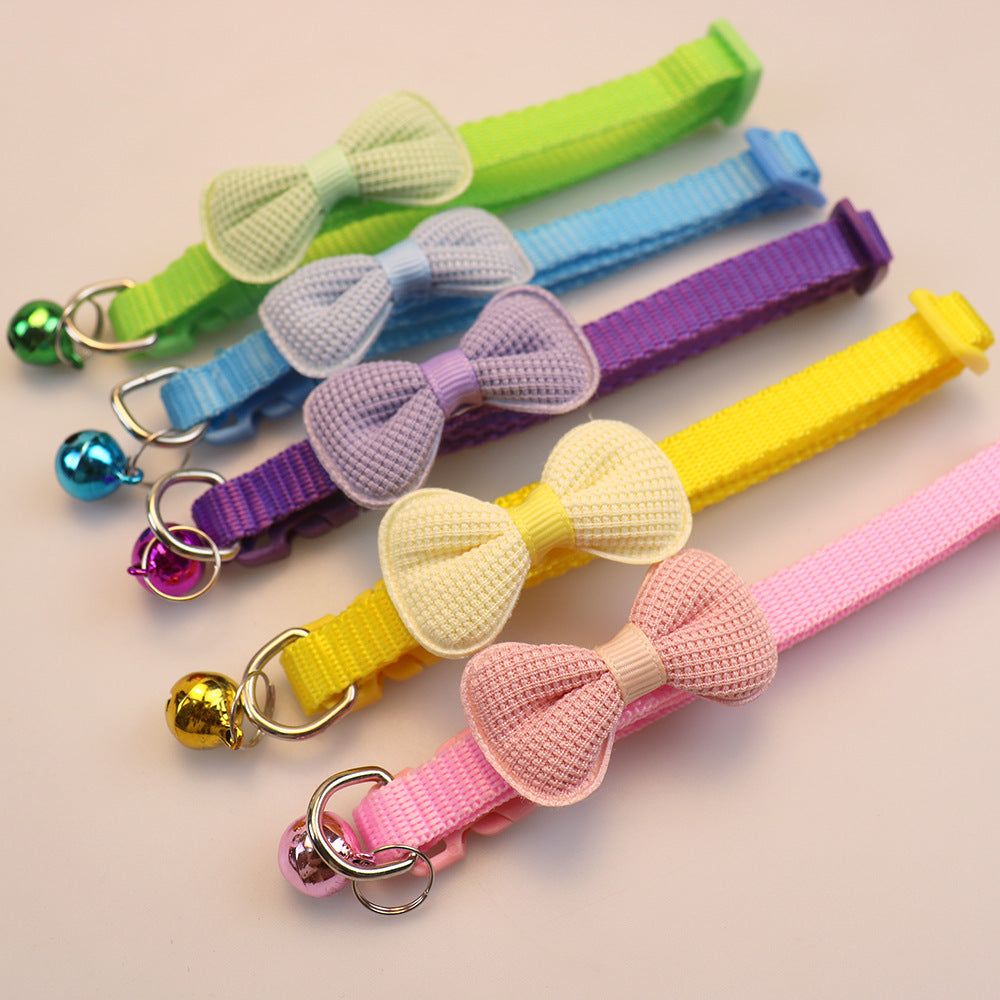 Collar con Moño y Campana para Gatos y Perros Pequeños