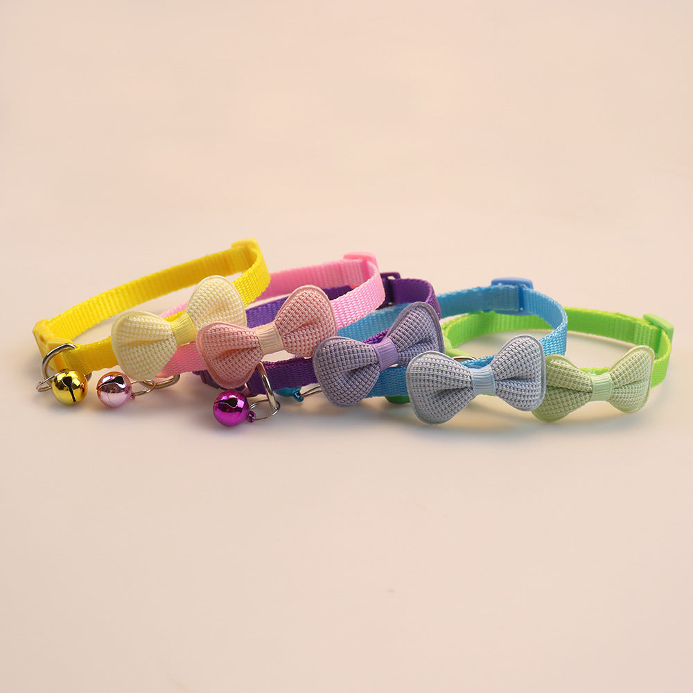 Collar con Moño y Campana para Gatos y Perros Pequeños