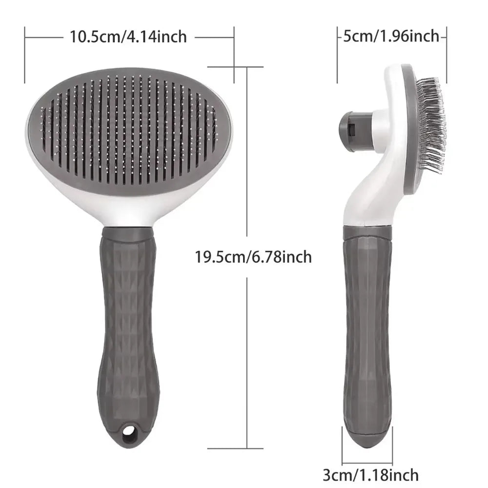 Soft Pet Grooming Brush & Massager for Dogs & Cats
